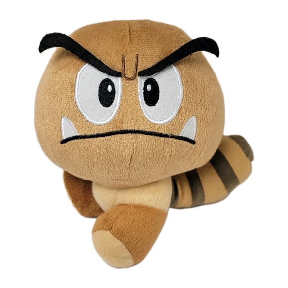 Super Mario Goomba Racoon Tail Tanooki Plush San-ei Japan NWT New With Tags 6" - Picture 10 of 10